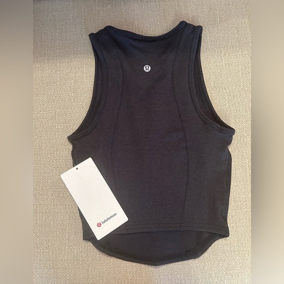 lululemon athletica Black Sueded Crewneck Cropped Tank Top - Picture 7 of 7